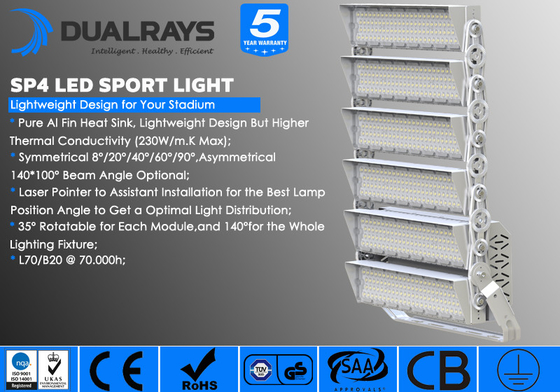 Flut-Licht industrielles 140lmw DUALRAYS 400W F4 dauerhaftes modulares LED Reihen-ultra 5 Jahre Garantie-