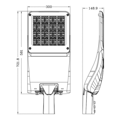 Straßenlaterne-IP66 IK08 10KV 20KV Überspannungsschutz-Gerät 150W intelligentes LED im Freien