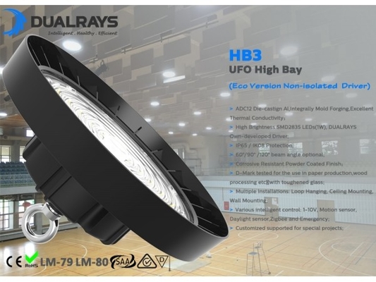 Sterben hohes Bucht-Licht AC100~240V UFO LED Lichtquelle 50/60Hz des Gussaluminium-IP65 LUMILEDS