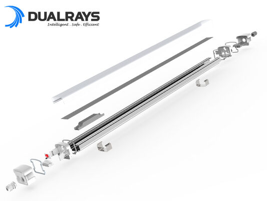 DUALRAYS D5 LED Feuchtraumleuchte mit DIP-Schalter für Leistung/3CCT und Durchgangsverdrahtung