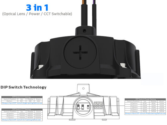LED-Highbay-Licht mit Meanwell-Treiber IP66-Schutz und verschiedenen Sensorsteuerungen für industrielle Anwendungen