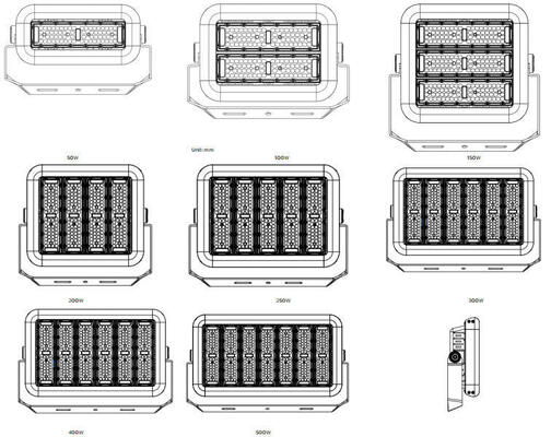 150W Modulares LED-Sportlicht als Ersatz für 300W Metallhalogenid mit 7 Jahren Garantie und intelligenter Zigbee-Funksteuerung