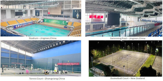 250W Modular LED Sport Light with Zigbee Wireless Control and IP66 Rating for Outdoor Sports Lighting