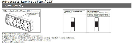 Bulk Head LED-Verandaleuchte 8 W mit 3 CCT und umschaltbarer Stromversorgung