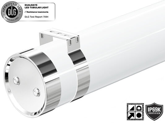 DUALRAYS LIGHTING MTB6 LED-Marine-Röhrenleuchte IP66 IP69K IK10-Schutz hergestellt aus hochwertigen, nicht korrosiven Materialien – PMMA, Polycarbonat und Edelstahl 304/316