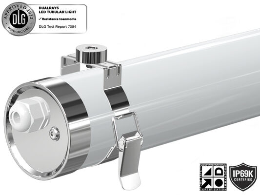DUALRAYS LIGHTING MTB6 LED-Marine-Röhrenleuchte IP66 IP69K IK10-Schutz hergestellt aus hochwertigen, nicht korrosiven Materialien – PMMA, Polycarbonat und Edelstahl 304/316