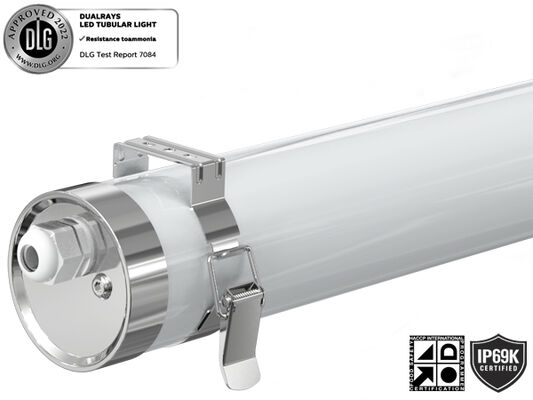 DUALRAYS LIGHTING MTB6 LED-Marine-Röhrenleuchte IP66 IP69K IK10-Schutz hergestellt aus hochwertigen, nicht korrosiven Materialien – PMMA, Polycarbonat und Edelstahl 304/316