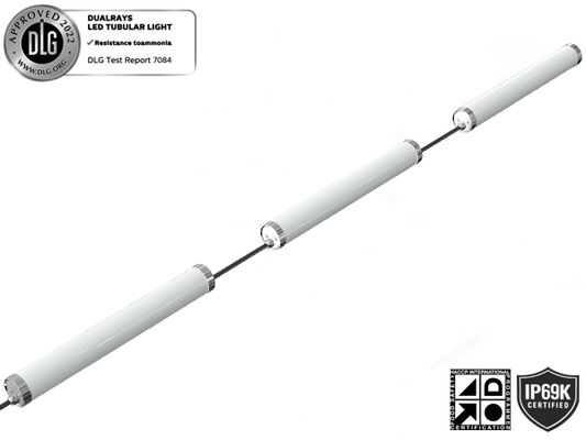 DUALRAYS LIGHTING MTB6 LED-Marine-Röhrenleuchte IP66 IP69K IK10-Schutz hergestellt aus hochwertigen, nicht korrosiven Materialien – PMMA, Polycarbonat und Edelstahl 304/316