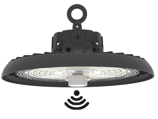 HB3 DIP-schaltbare Stromversorgung und 3CCT UFO LED-Hochregalleuchte 100 W 150 LPW für Lager und Logistikhallen, gelagert im europäischen Lager