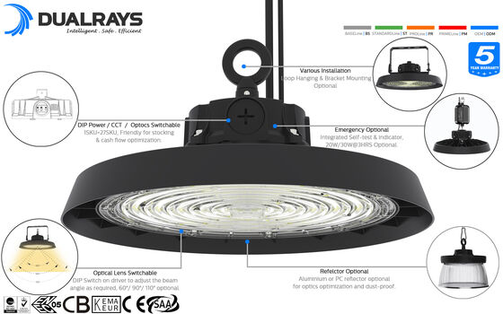 Fahrer-Slim Version UFO LED 150W HB3 Eco eingebautes Licht mit verdunkelndem 1-10V KNX