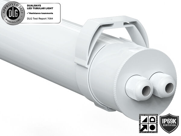 IP69K IP66 TB7 Super-LED-Rohrlicht mit DIP-Schaltleistung/3CCT/3-Phase 160LPW Wirkungsgrad