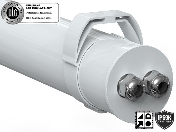1,5m 60W IP69K IK10 TB7 LED-Röhrenleuchte für die Landwirtschaft mit 3- oder 5-Draht-Durchgang, verkettbar