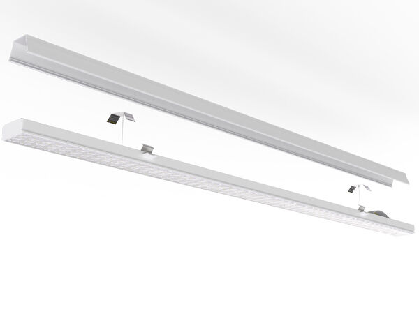 Das klickschnelle 75-W-DIP-schaltbare Universal-LED-Linear-Retrofit-Lichtmodul mit dem verbindbaren Durchgangskabel ist im Inneren des Moduls über WAGO-Anschlüsse konzipiert