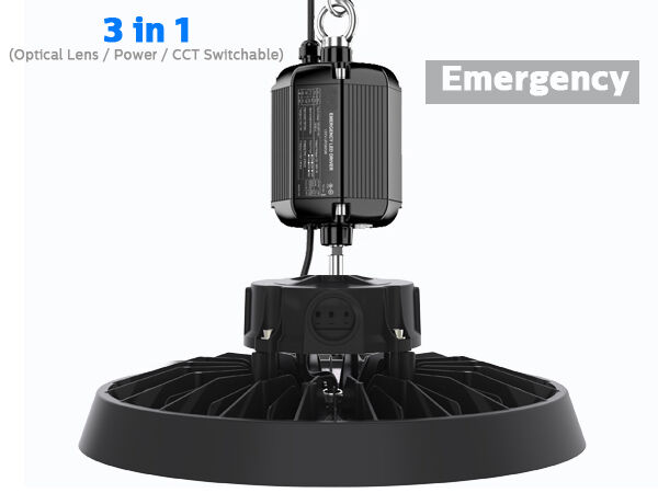 100W 150W 200W 150lm/W DUALRAYS LIGHTING HB5 UFO LED High Bay Light IP65 IK08 Lager Industrielampe mit Sensoroption